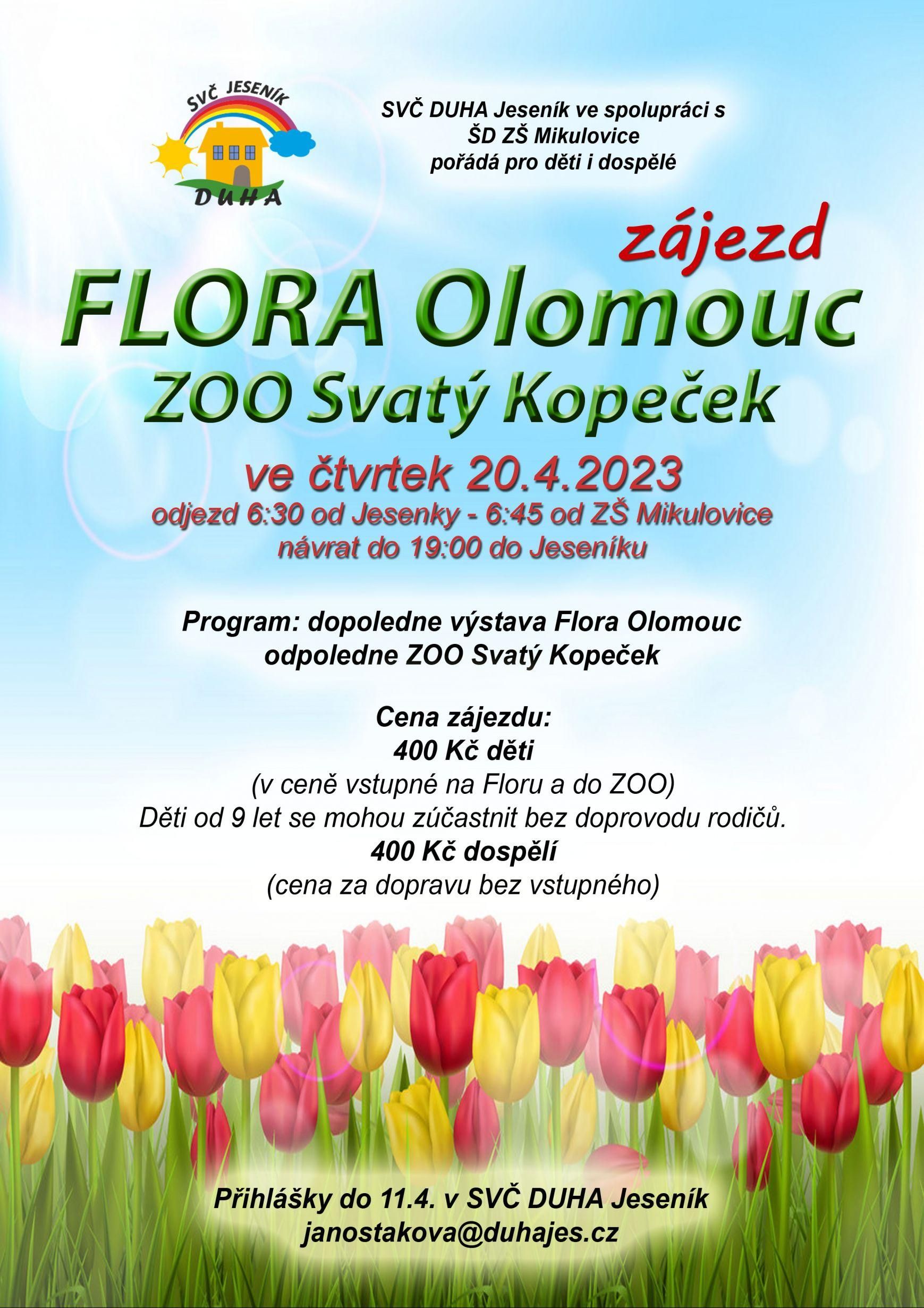 Zájezd na FLORU a do ZOO Svatý Kopeček
