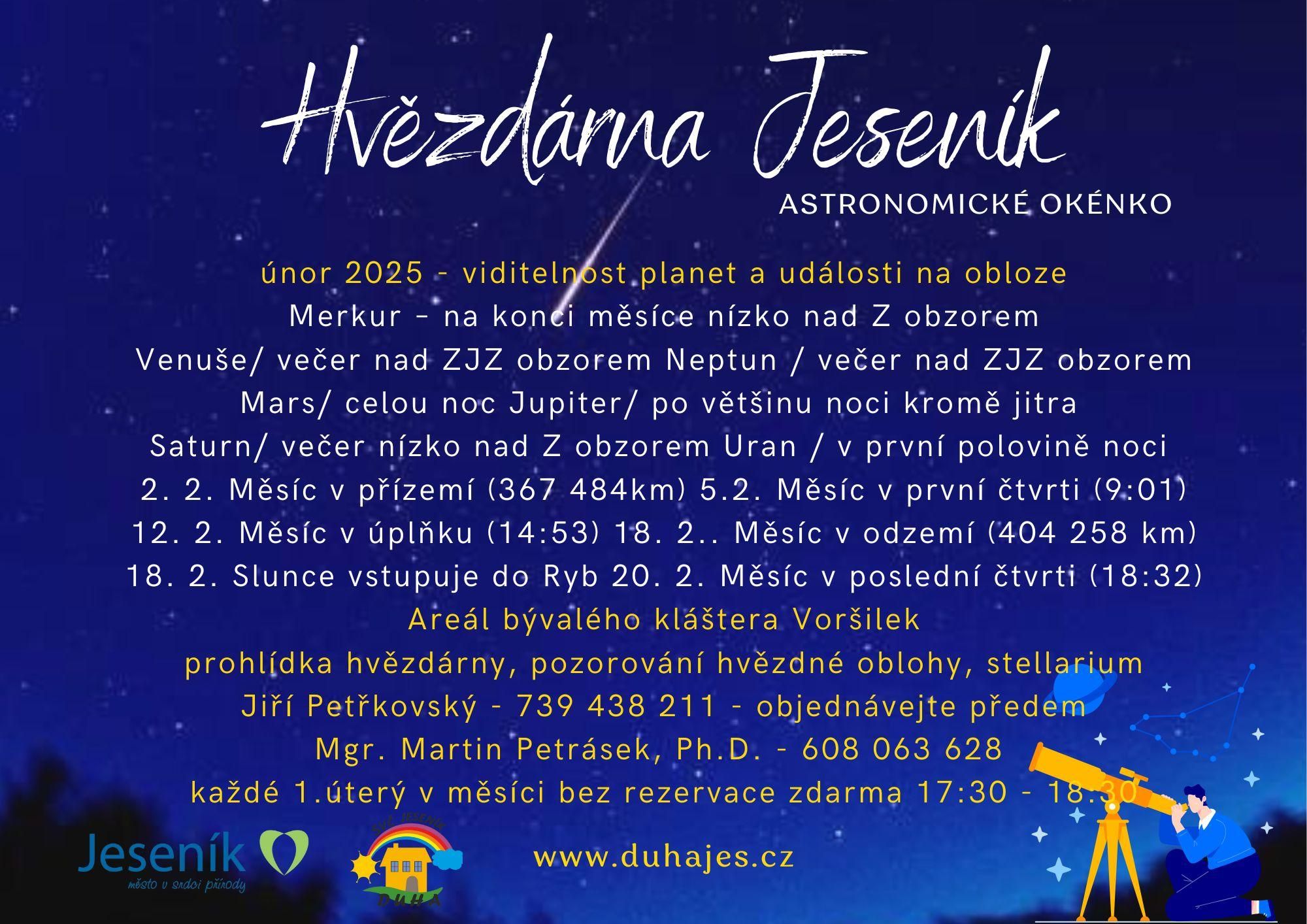 Hvězdárna v únoru