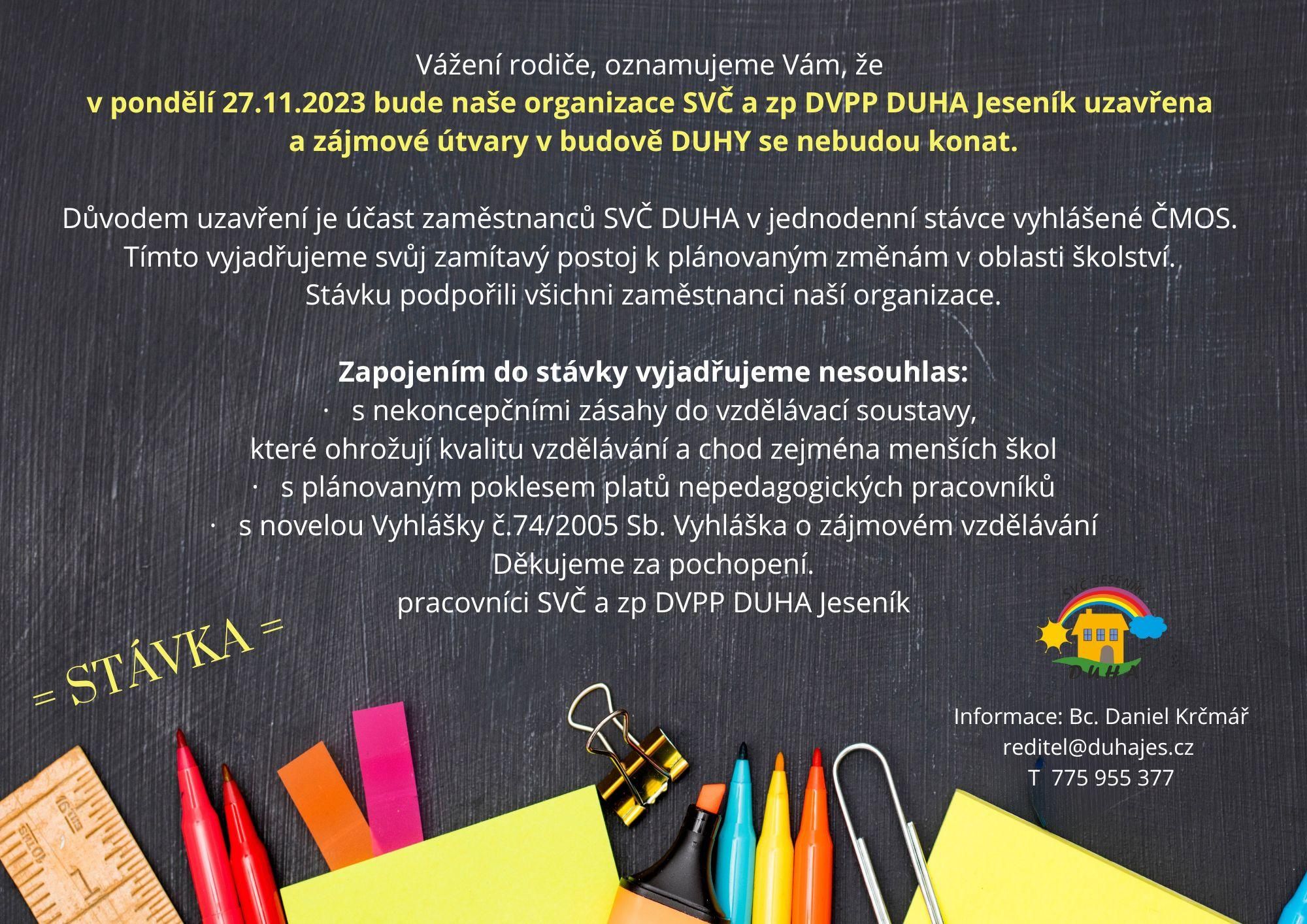 Stávka 27.11.2023