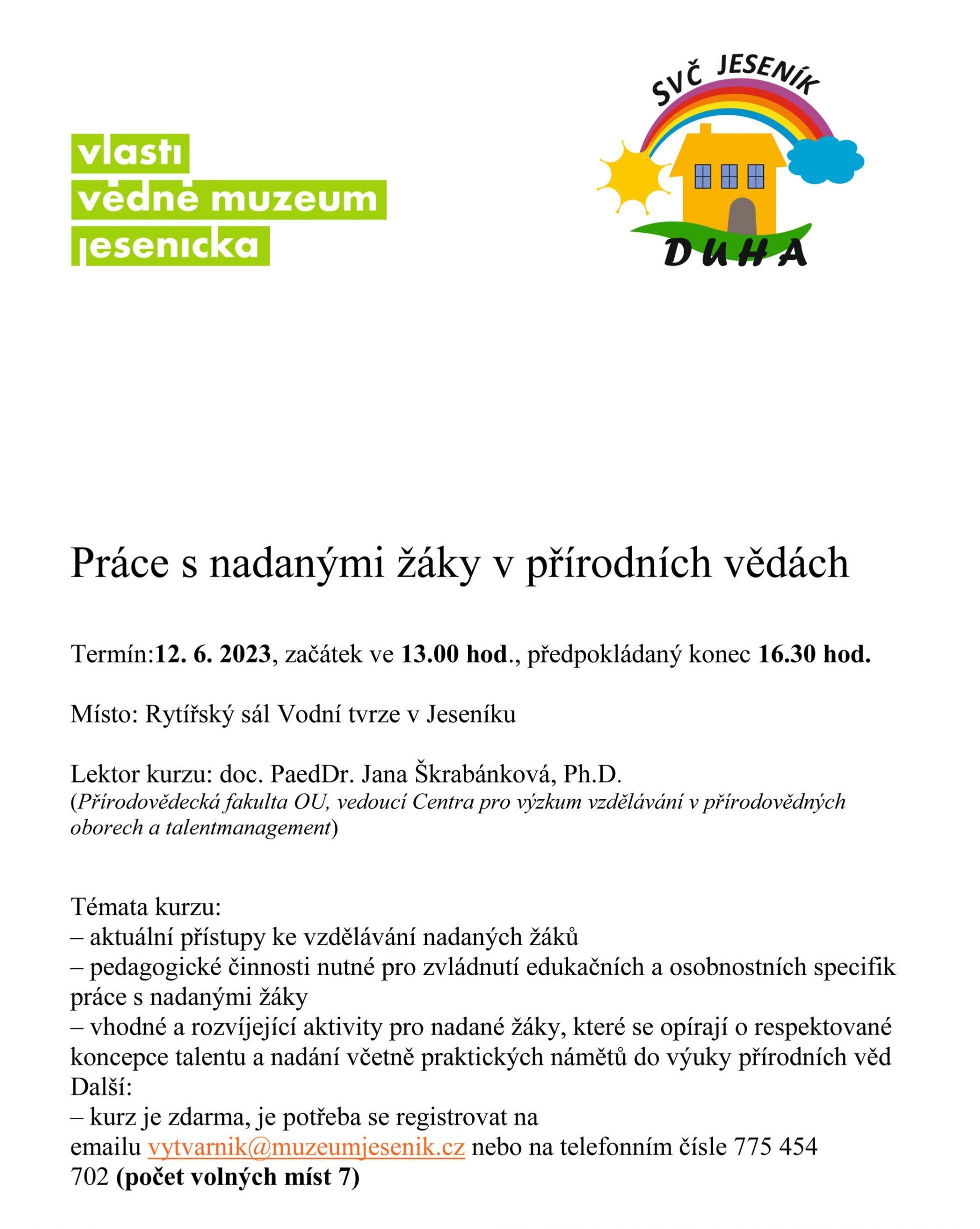 Seminář pro pedagogy: Práce s nadanými dětmi